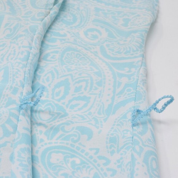 Motherhood Maternity Paisley Top Women Small Belt Blue White Casual Popover Boho - Picture 11 of 15